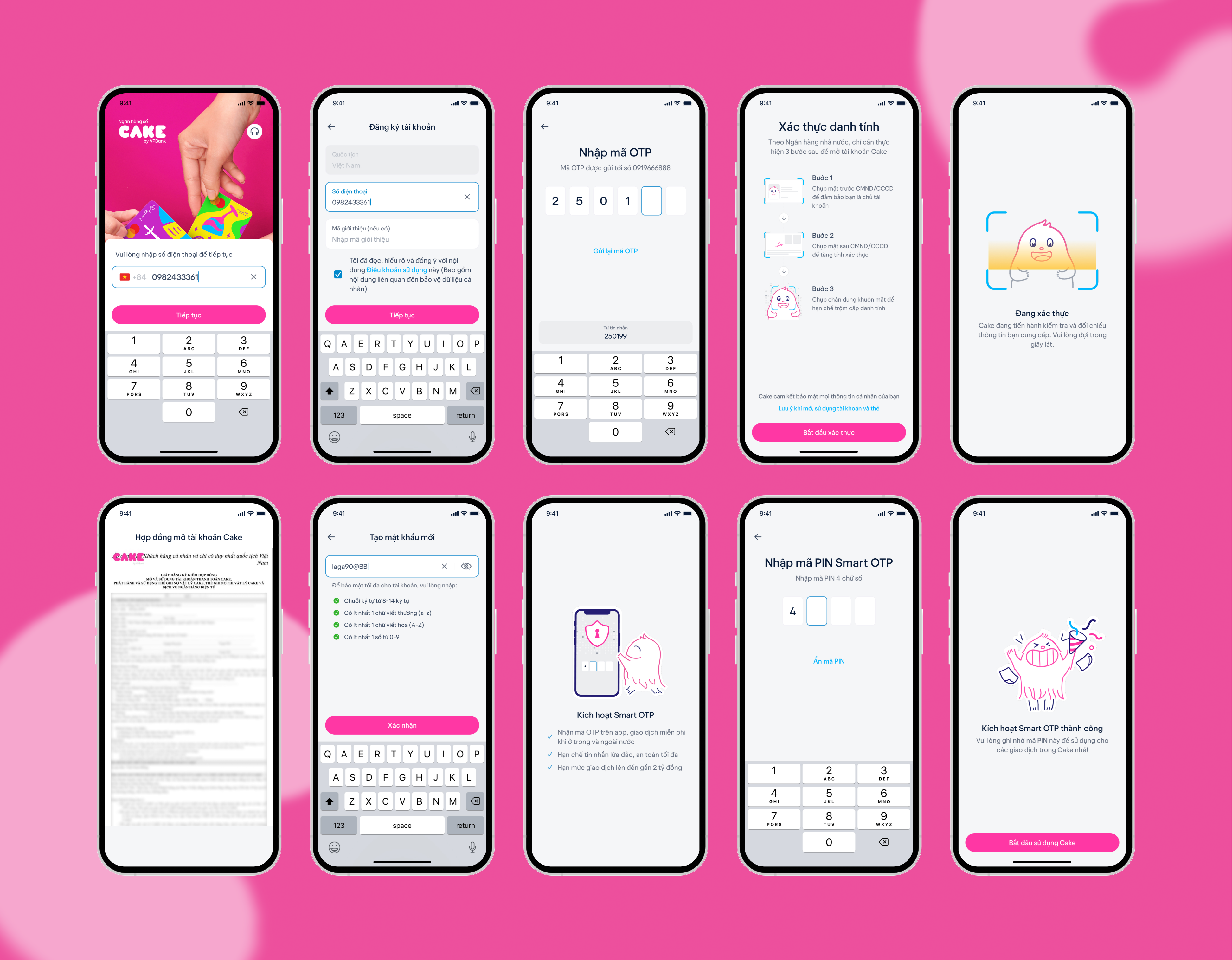 Redesigned CAKE onboarding screens