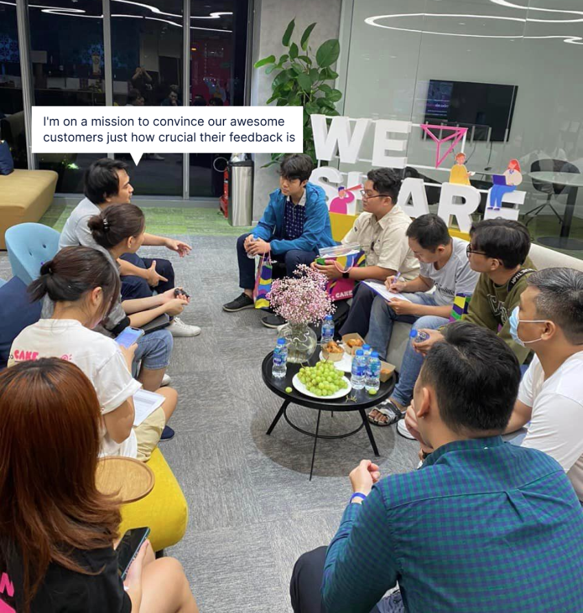 Focus group interviews with CAKE customers